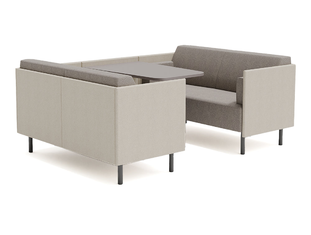 Ws.D Snug 4-Seater Low-Back Open Meeting Pod