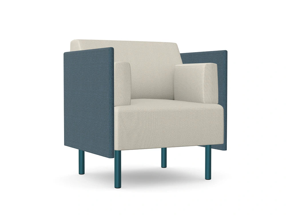 Ws.D Snug Armchair with 38RS Base in Green Blue Finish