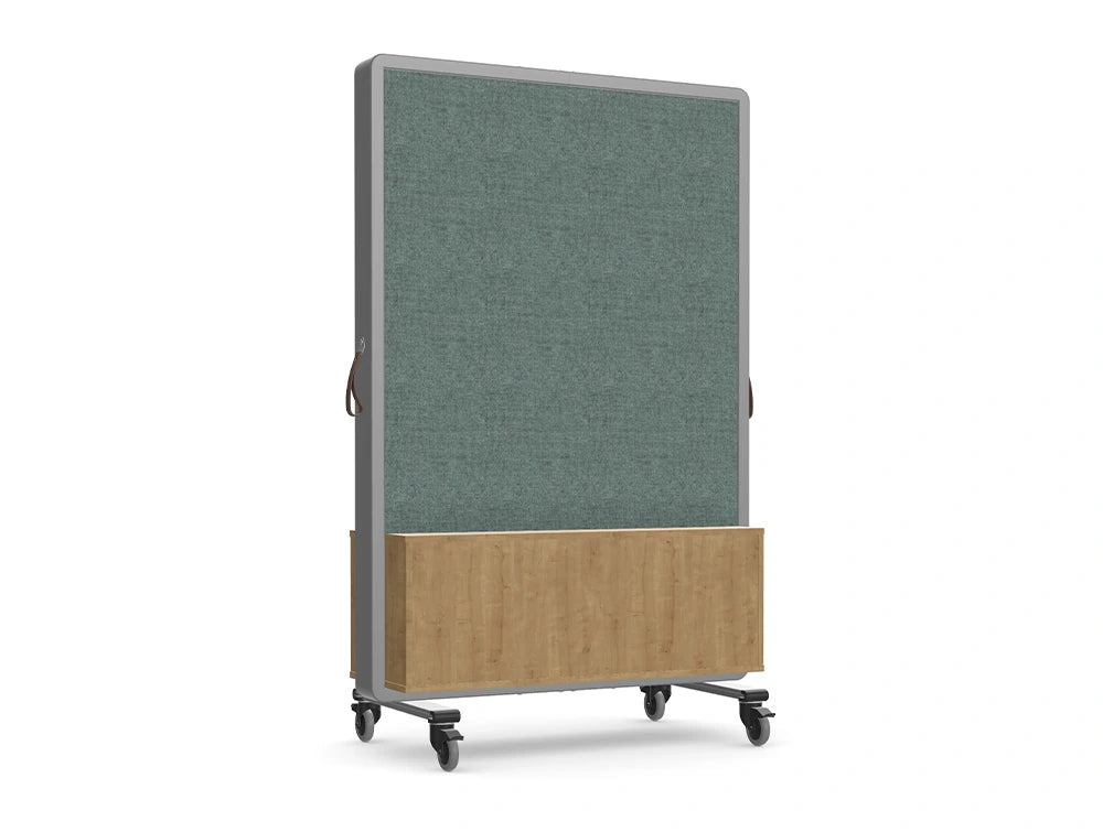 Ws.D Spry Mobile Wall - Whiteboard & Fabric Panel & Storage