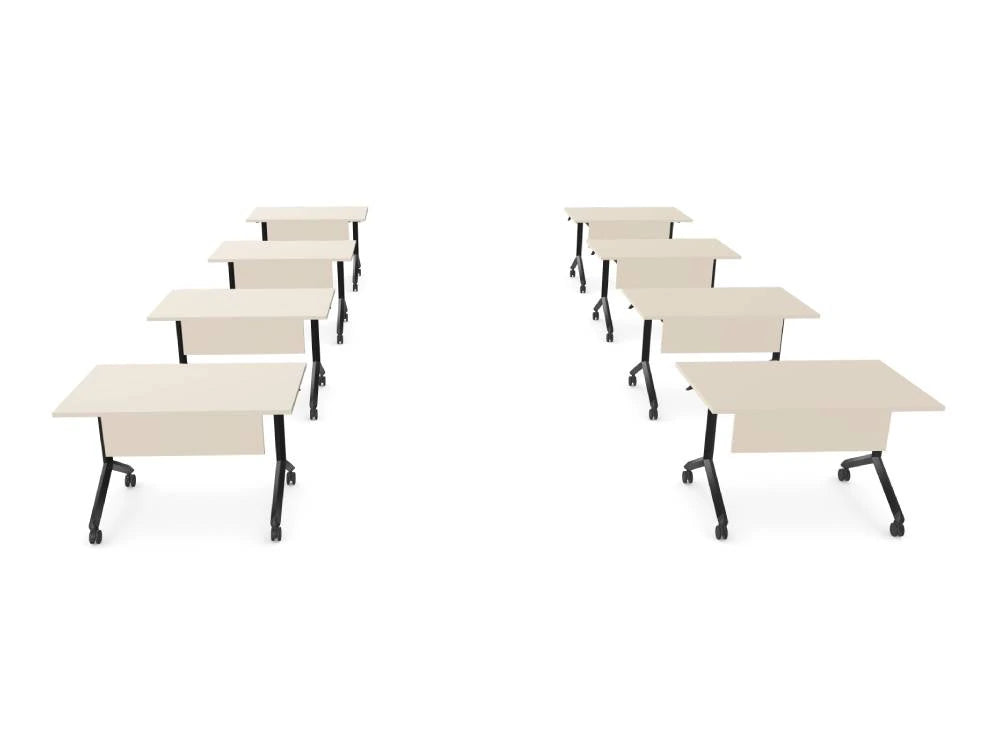 Ws.D Twister Tilt - Classroom Modular Configuration with Modesty Panel and Bookcase