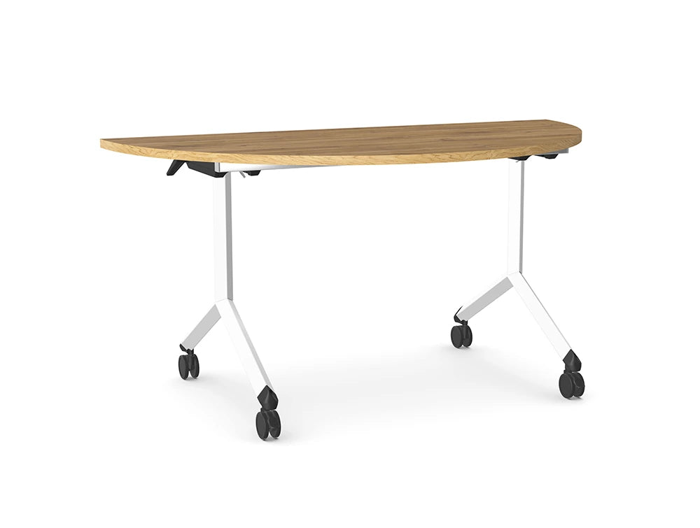 Ws.D Twister Mobile Tilt Semi-Circle Table with Pro Leg