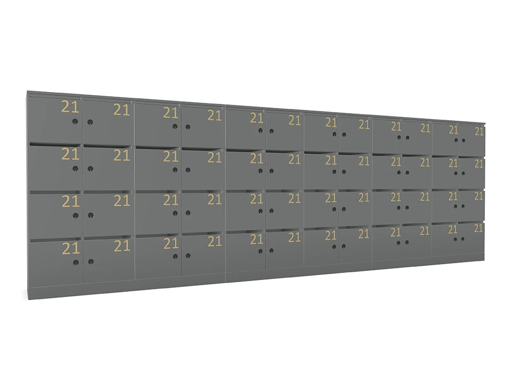 Ws.D Uno 48-Mailbox Front Door Locker System with Locks and Numbers