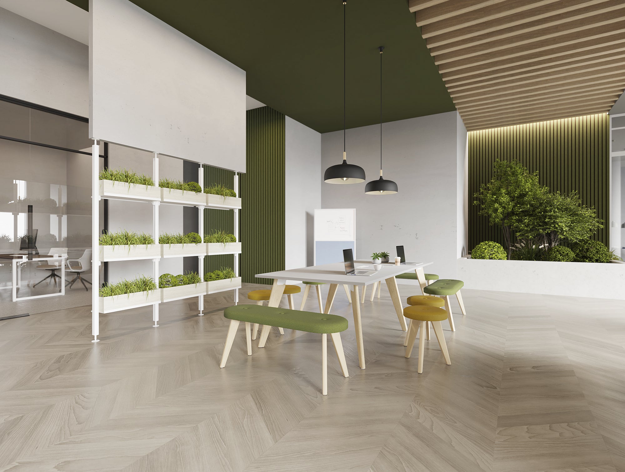 Ws D Decora Modular End Of Desk Double Column Planters ws-d-decora-modular-end-of-desk-double-column-planters