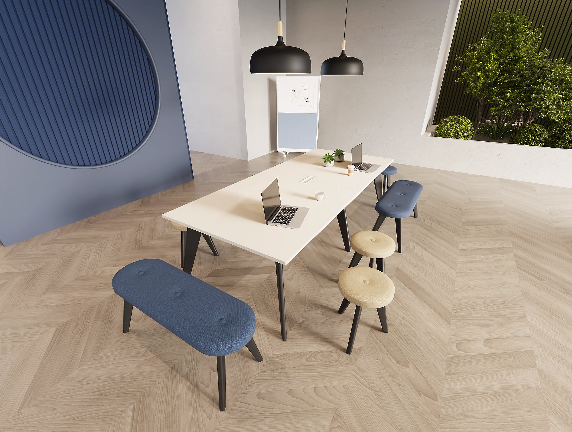 Ws.D Alega Square Table with Oak Legs