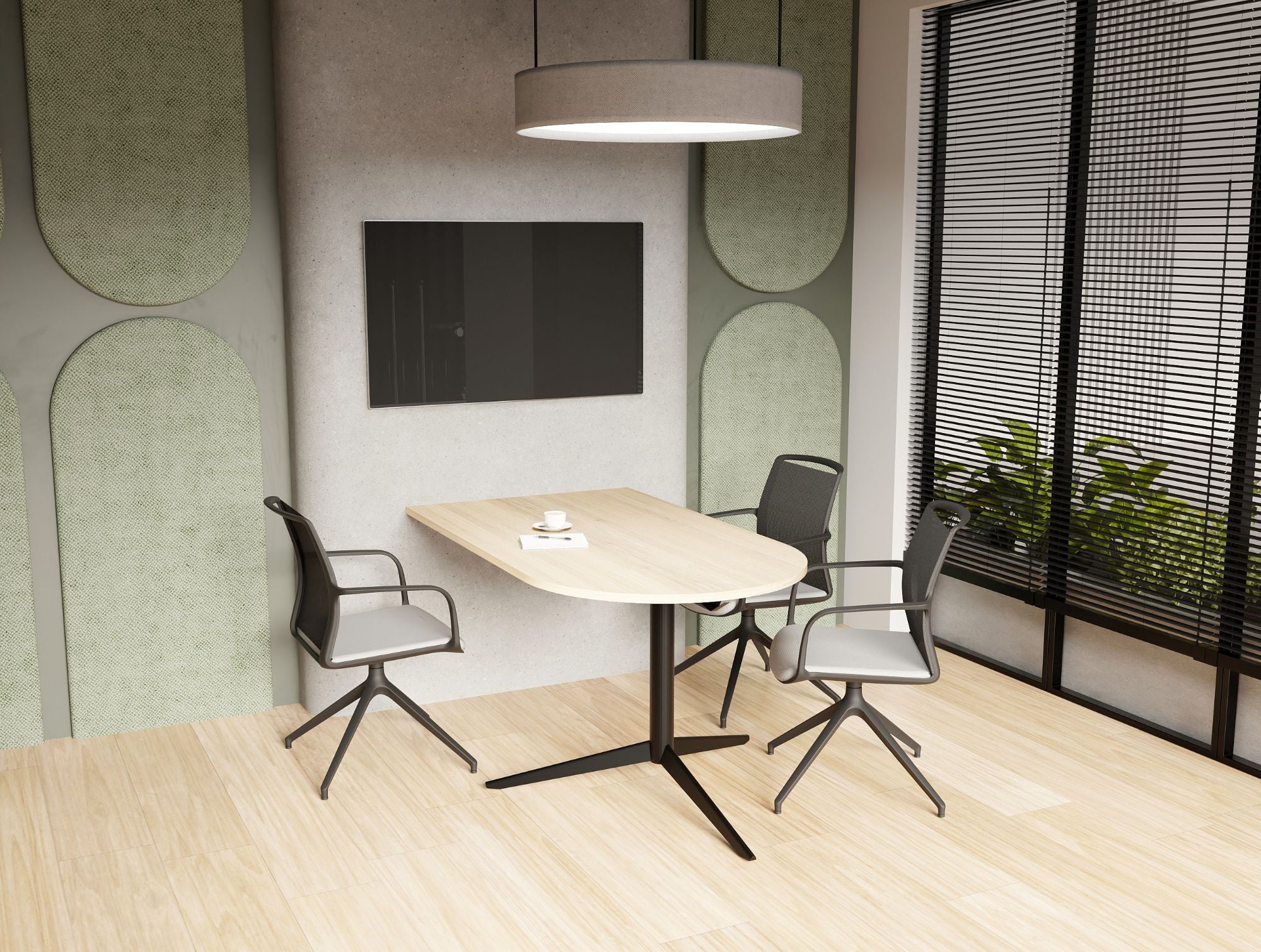 Ws.D Harmon Triple Base Table with Rectangle Top