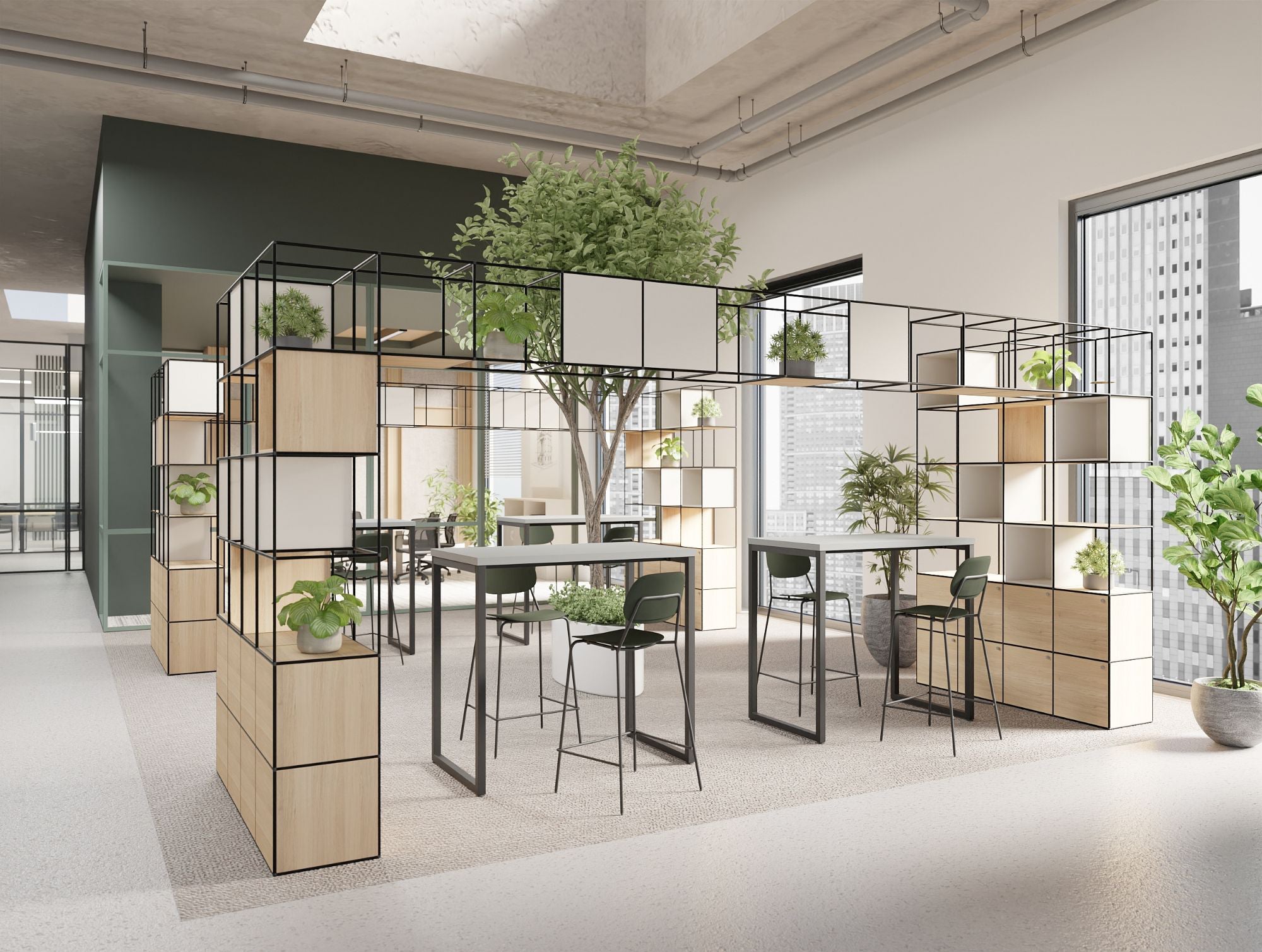 Ws.D Nestro Metal Canteen Hightop Table with Closed Leg