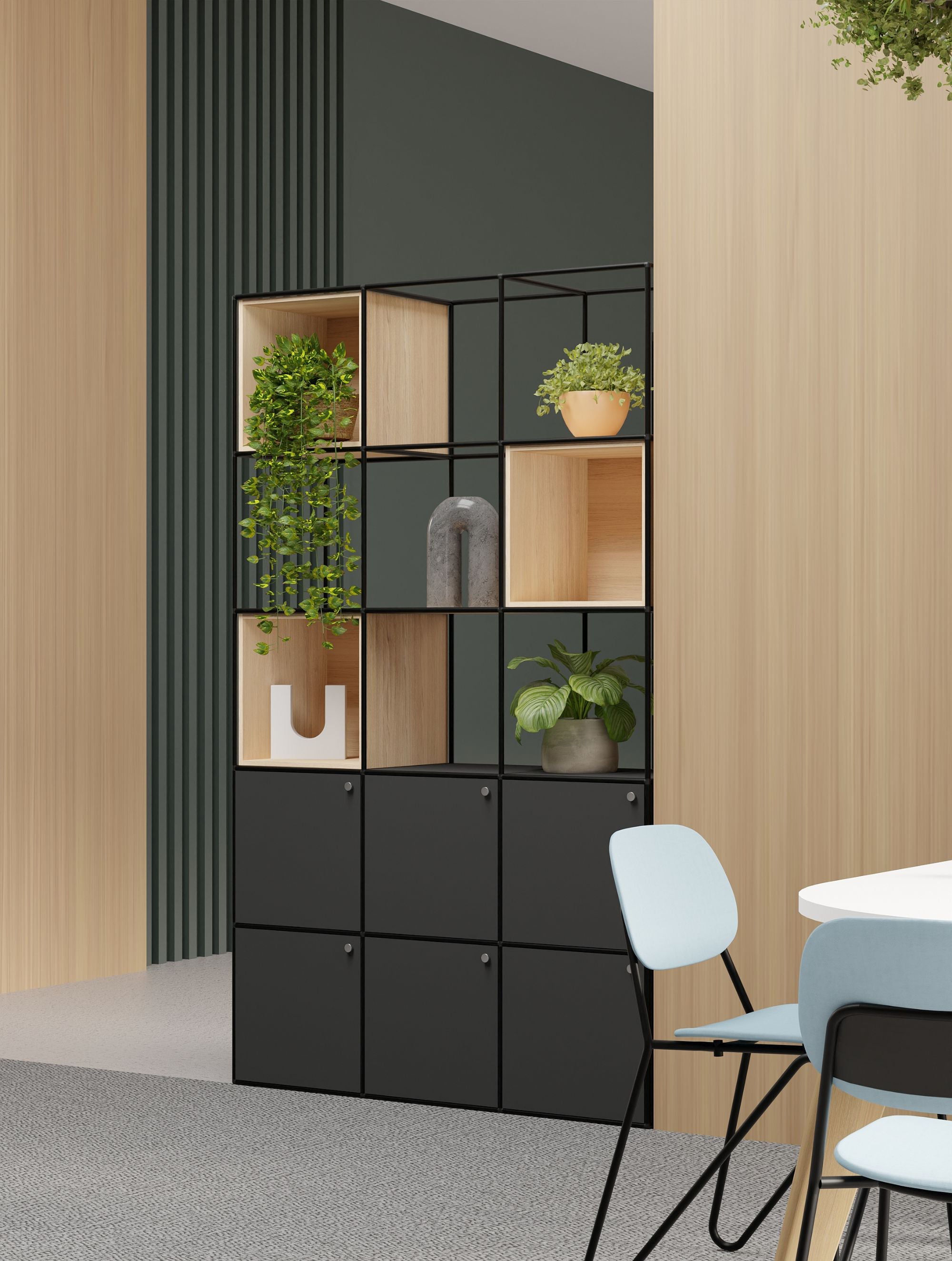 Ws.D Ionic Cube 7x Double Grid Stepped Zoning System on Tall Storage