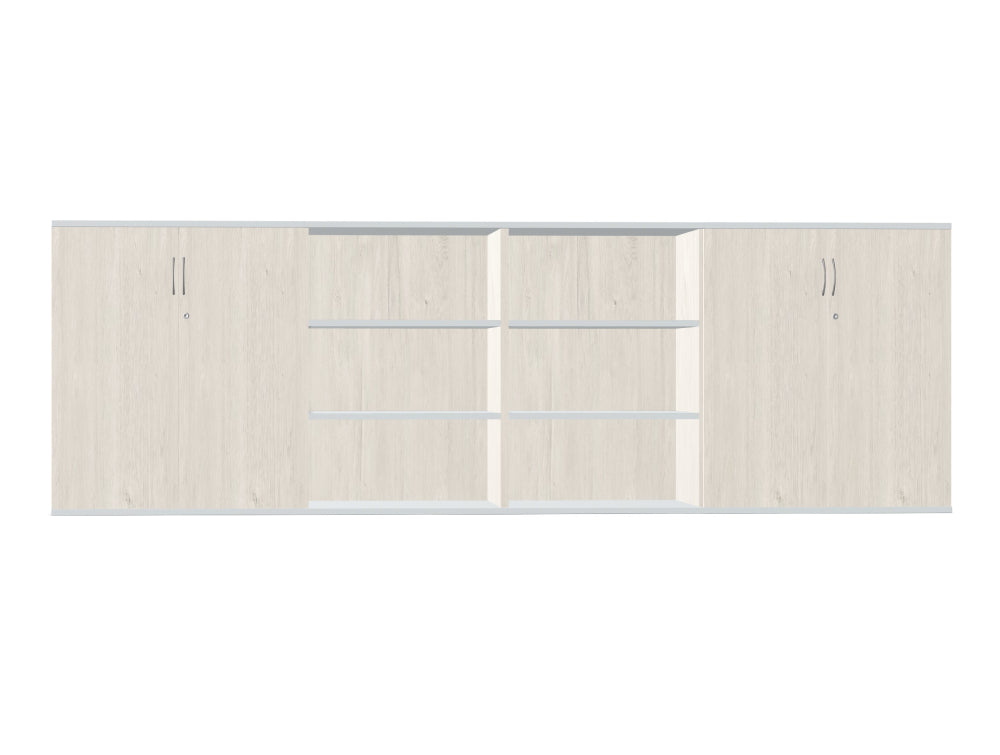 Ws.D Key Modular 3-Level Storage Wall with Open and Closed Units
