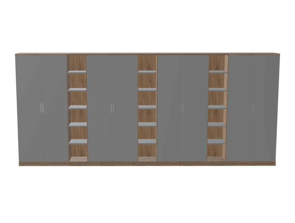 Ws.D Key Modular 6-Level Storage Wall with Open Alcoves