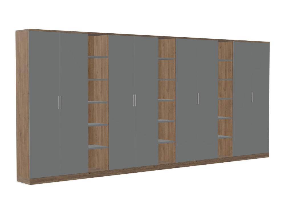 Ws.D Key Modular 6-Level Storage Wall with Open Alcoves