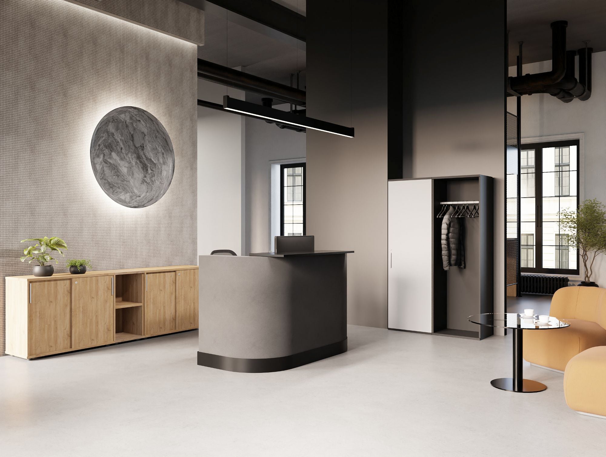 Ws.D Key Storage Modular 6-Level Cupboard with Bookshelves and High Cabinets