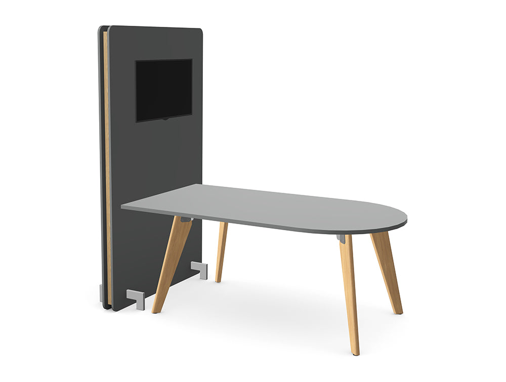 Ws.D Confer Media Wall with Alega Media Table