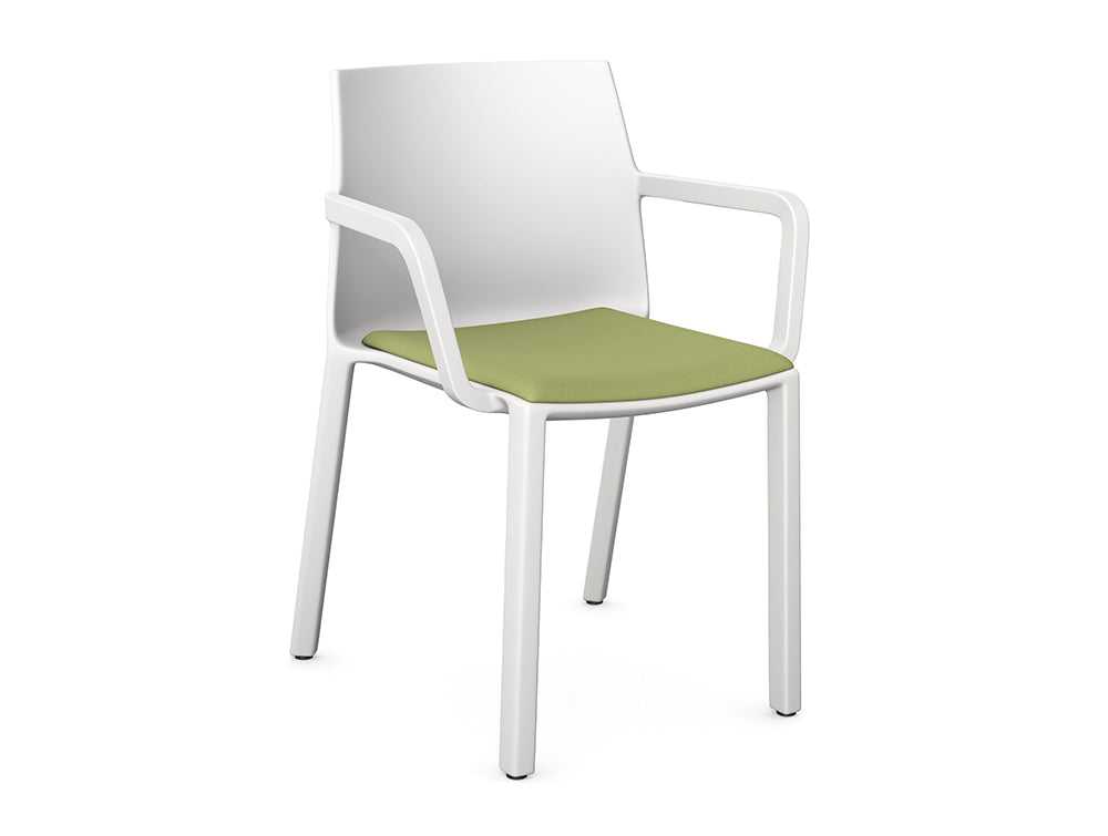 Ws.D Everett Stackable Canteen Chair with Arms and Seat Pad