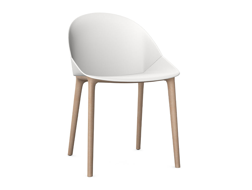 Ws.D Malin Breakout Chair with Wood Effect Four Legged Base