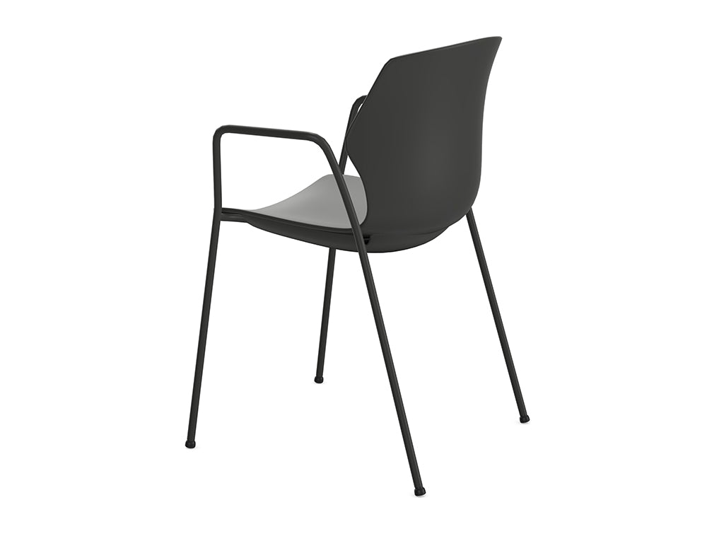 Ws.D Stark Chair with Four Legged Base and Arms