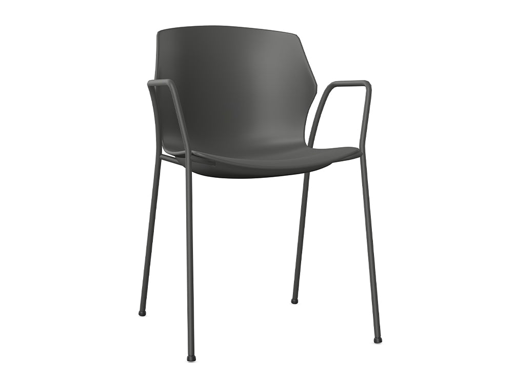 Ws.D Stark Chair with Four Legged Base and Arms