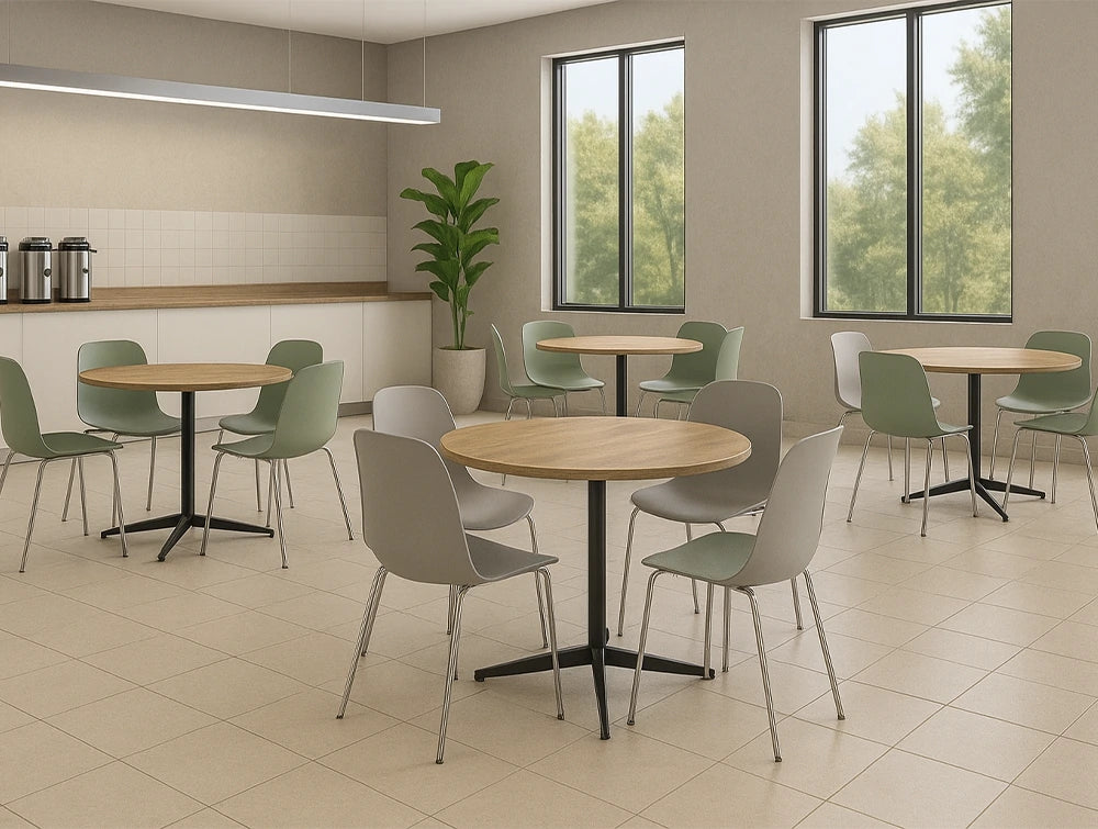 Ws.D Harmon Round Table with 4-Star Base