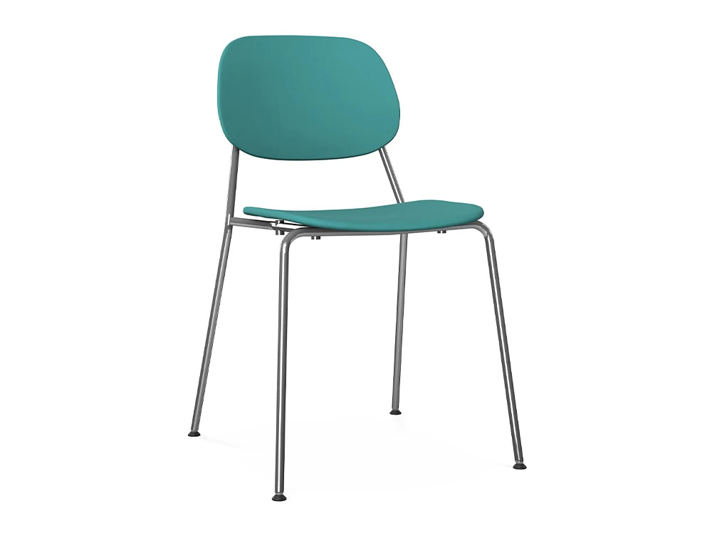 Ws.D Line Upholstered Chair with 4 Chrome Legs