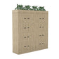 Ws.D Uno 16-Door Locker System with Combination Lock and Planter