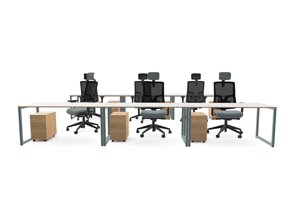 Ws.D 6-Person Office with Pedestals