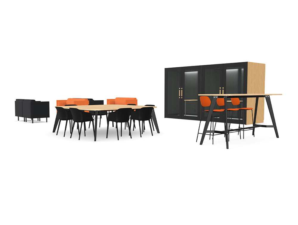 Ws.D Breakout Area with Soft Seating and Meeting Pods