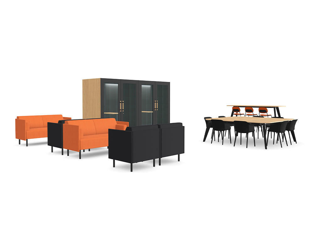 Ws.D Breakout Area with Soft Seating and Meeting Pods