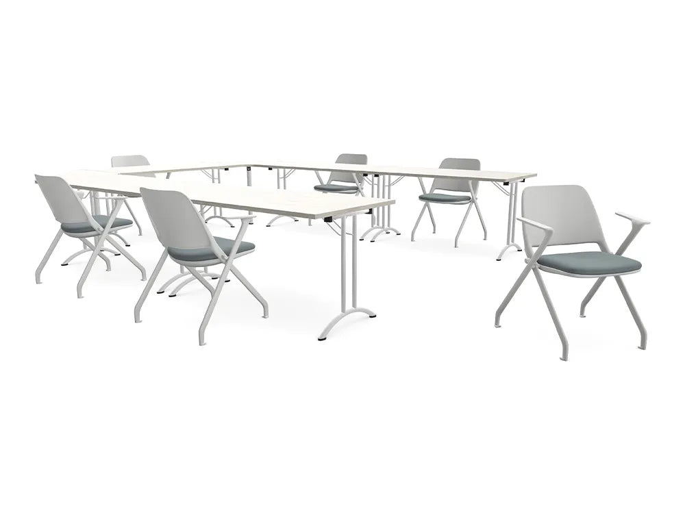 Ws.D Flex Folding Upholstered Chair with 2 Castors
