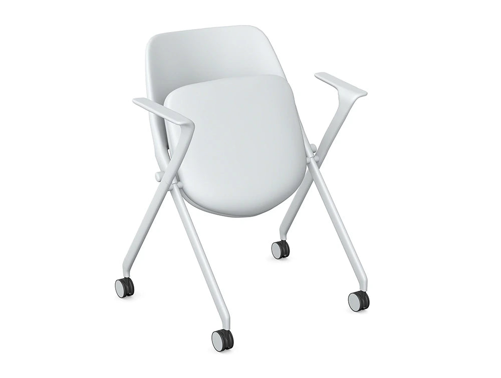 Ws.D Flex Folding Chair with 4 Castors and Armrests