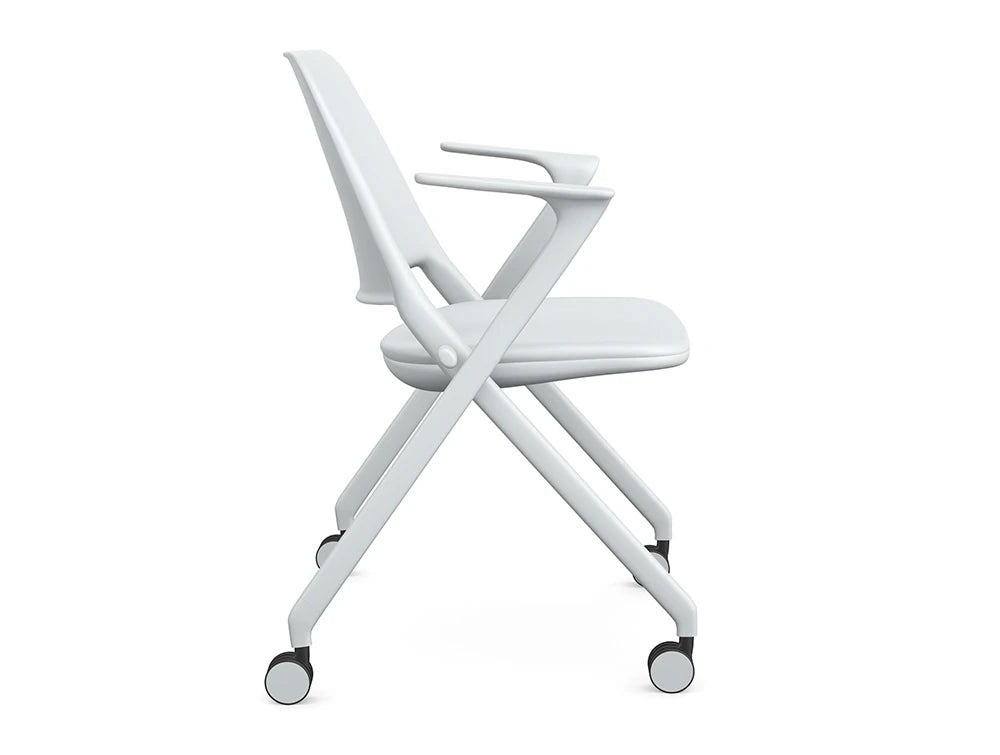 Ws.D Flex Folding Chair with 4 Castors and Armrests