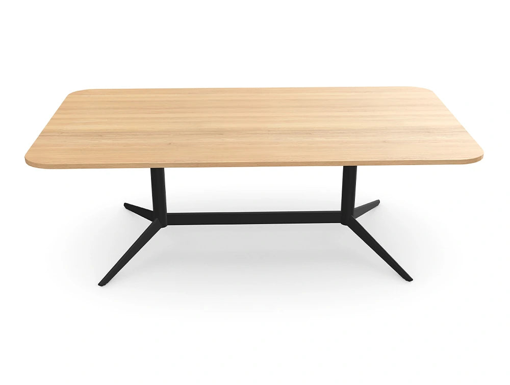 Ws.D Harmon Double Base Table with Rectangle Curved Edge