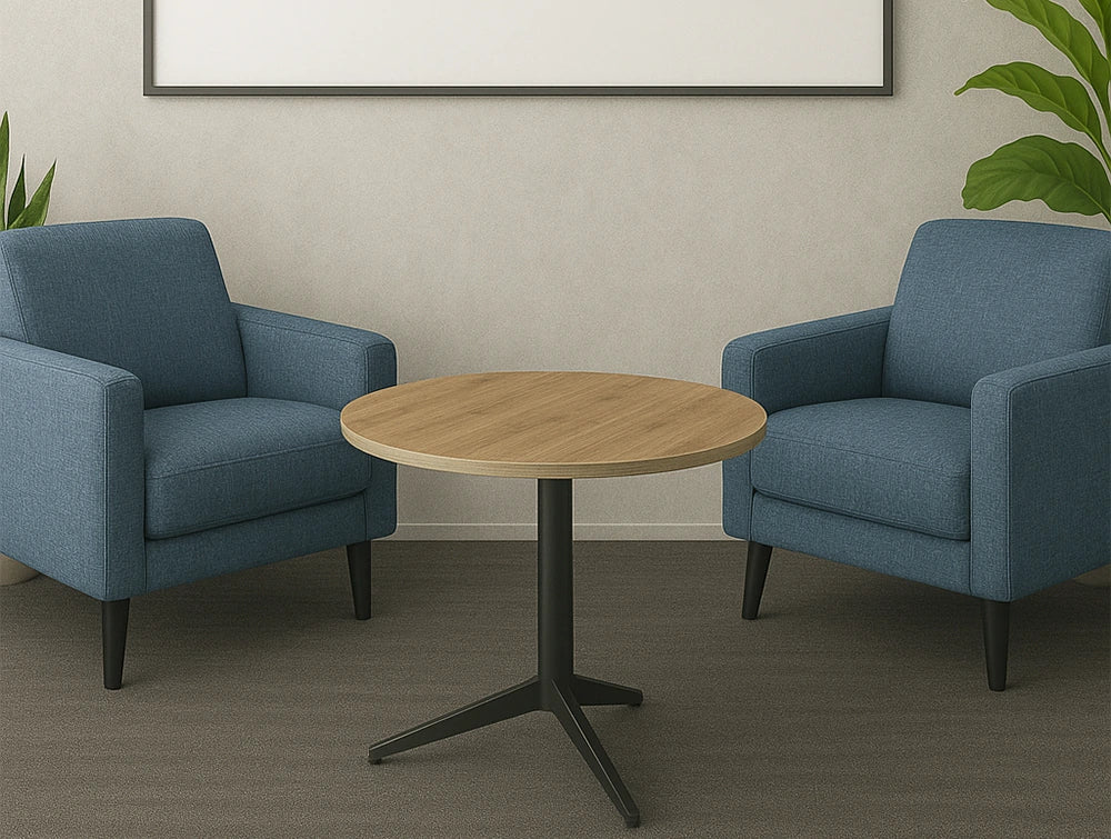 Ws.D Harmon Round Table with 4-Star Base