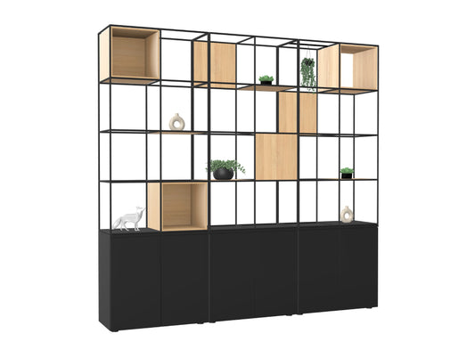 Ws.D Ionic Cube 3x Double Grid Zoning System on Desk-High Storage