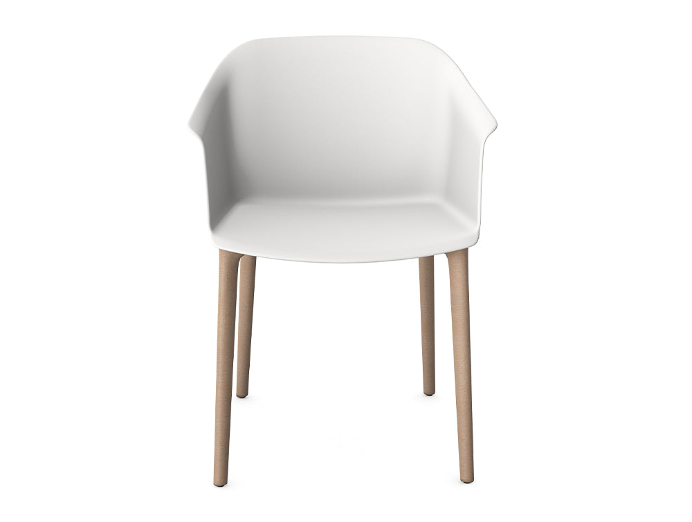 Ws.D Jupiter Chair with Wood Effect Four Legged Base