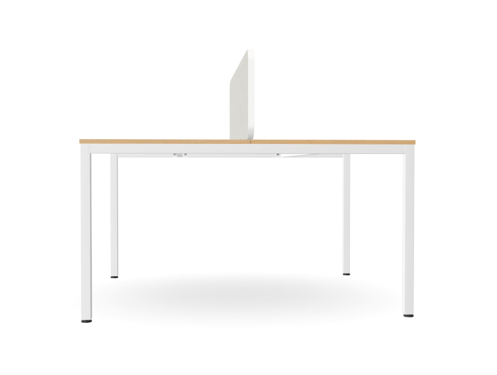 Ws.D Key 2-Person Back-To-Back Bench Desk with Straight Legs