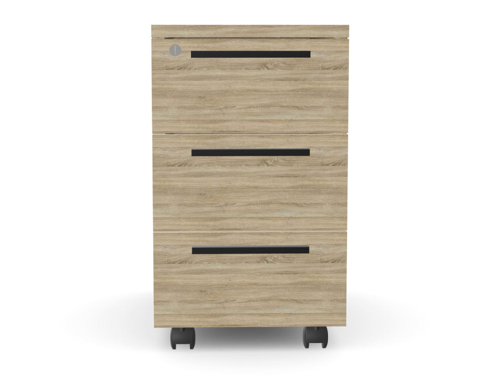 Ws.D Key 3-Drawer Slimline Pedestal