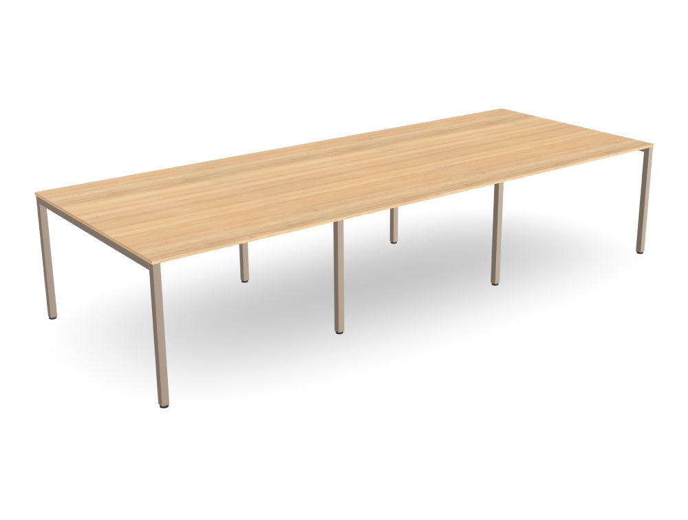 Ws.D Key 3-Piece Meeting Table with Straight Legs