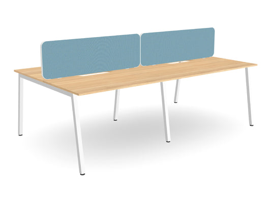 Ws.D Key 4-Person Back-To-Back Bench Desk with A Legs