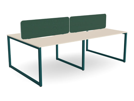 Ws.D Key 4-Person Back-To-Back Bench Desk with Closed Legs