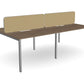 Ws.D Key 4-Person Back-To-Back Bench Desk with Straight Legs