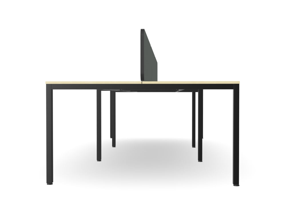 Ws.D Key 6-Person Back-To-Back Bench Desk with Straight Legs