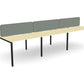 Ws.D Key 6-Person Back-To-Back Bench Desk with Straight Legs