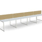 Ws.D Key 8-Person Back-To-Back Bench Desk with Closed Legs