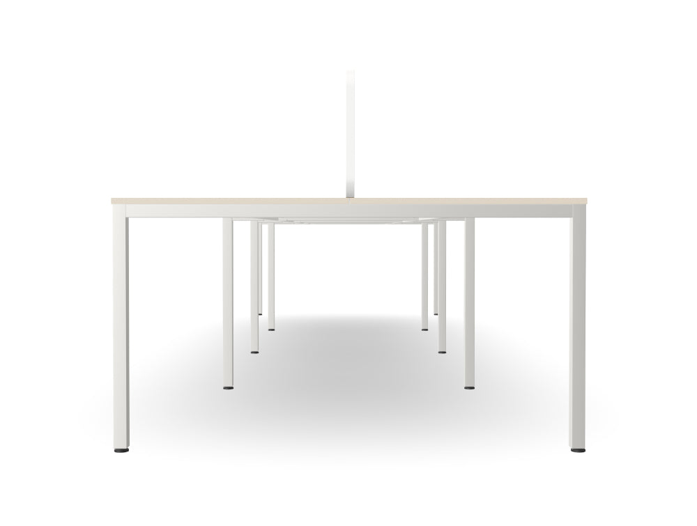 Ws.D Key 8-Person Back-To-Back Bench Desk with Straight Legs