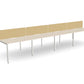 Ws.D Key 8-Person Back-To-Back Bench Desk with Straight Legs