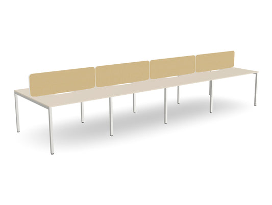 Ws.D Key 8-Person Back-To-Back Bench Desk with Straight Legs