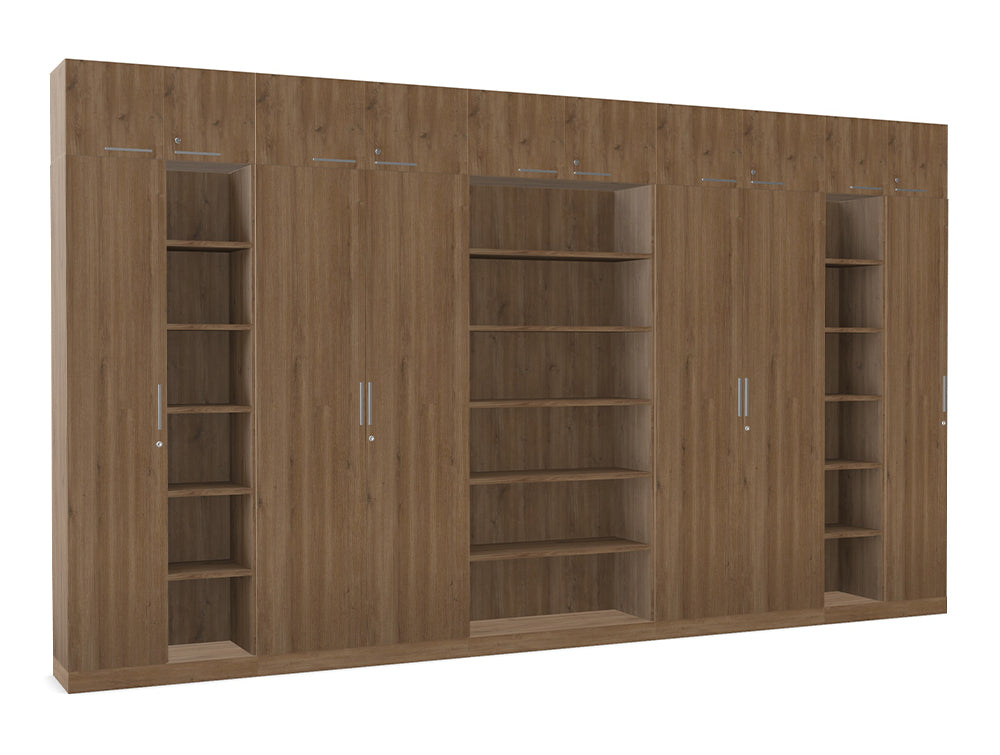Ws.D Key Storage Modular 6-Level Cupboard with Bookshelves and High Cabinets