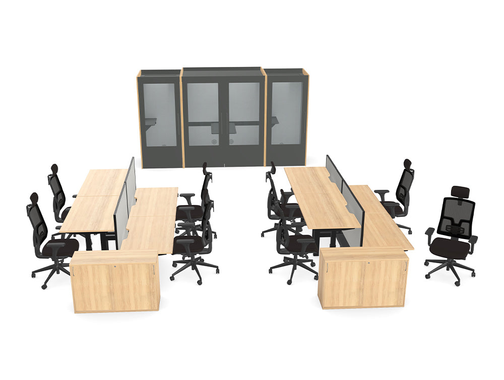 Ws.D Open Space Office with Meeting Pods