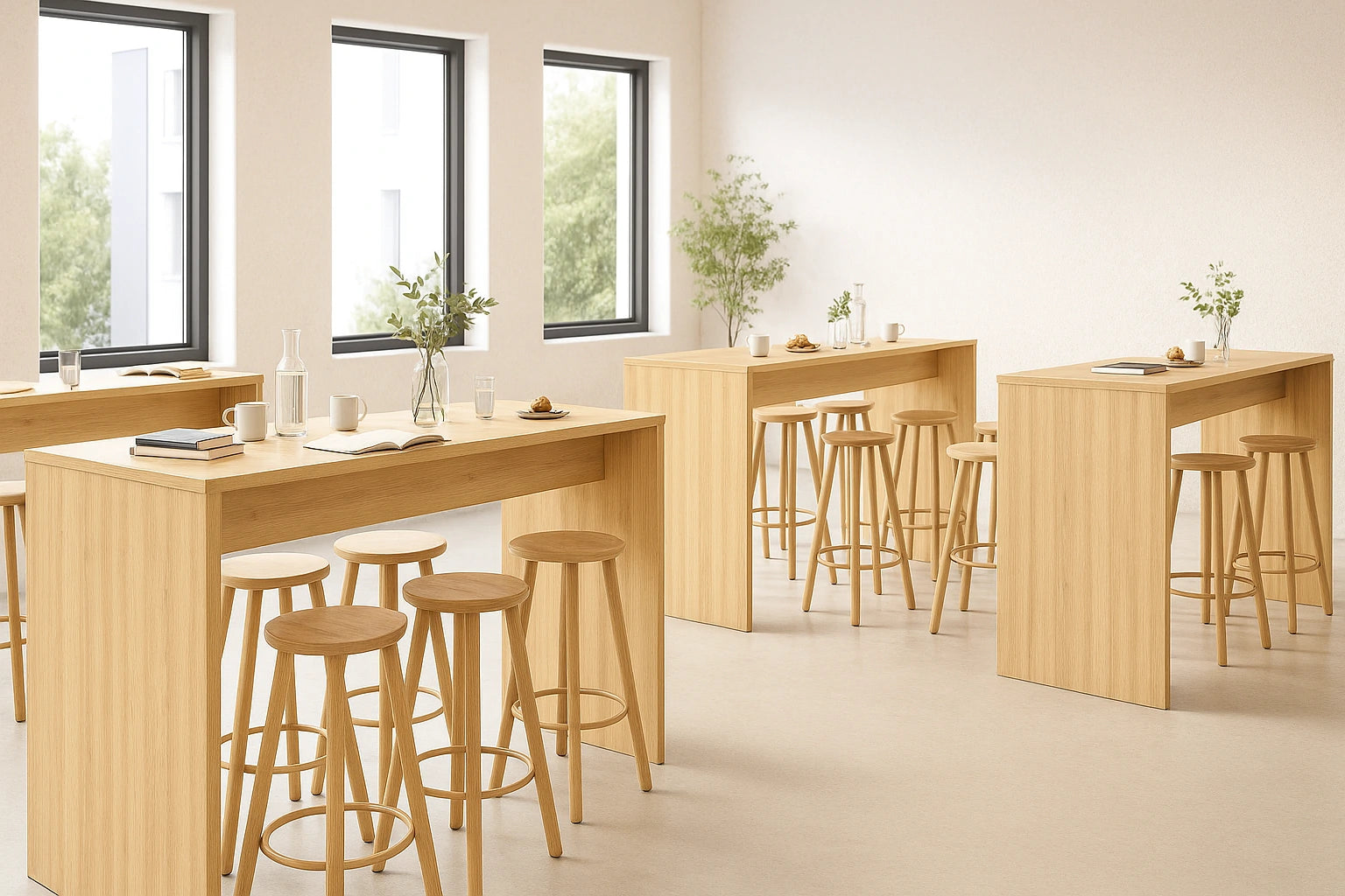 Ws.D Nestro Slab Leg Canteen Hightop Table