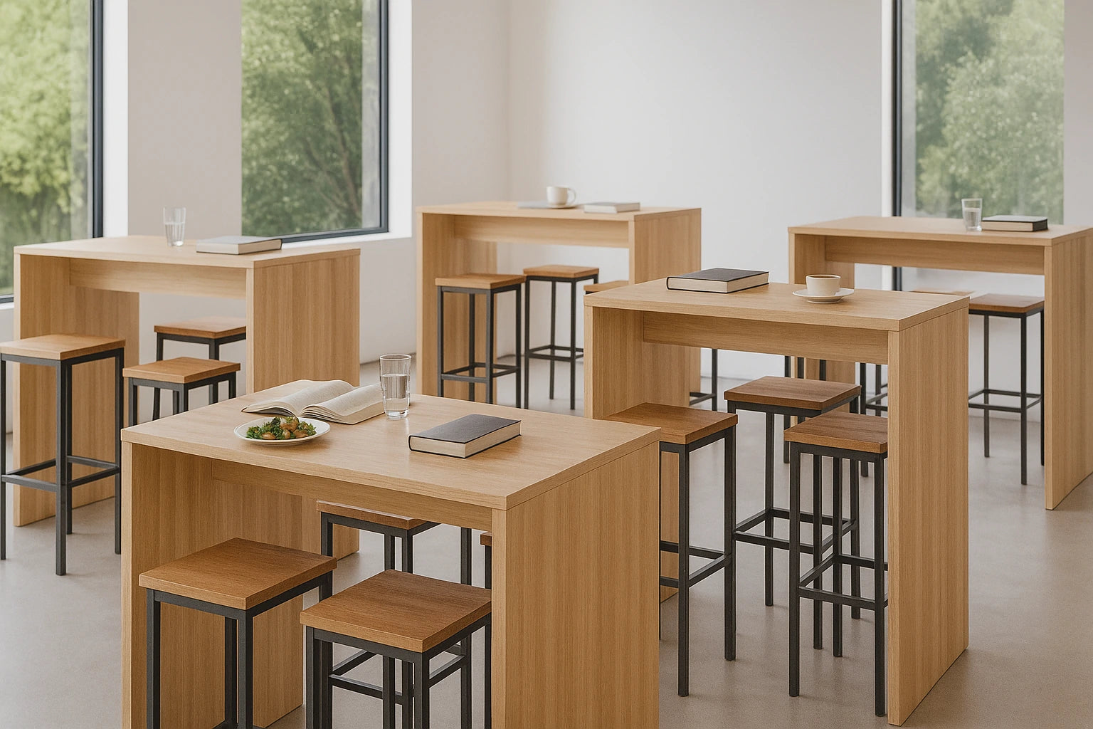 Ws.D Nestro Slab Leg Canteen Hightop Table