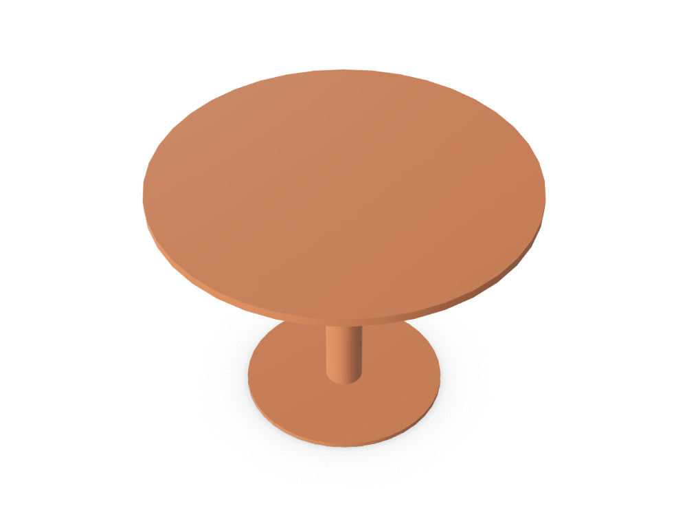 Ws.D Nexis Cylinder Base Coffee Table with Round Table Top Monocolour
